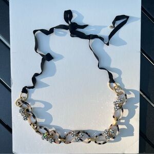 J. Crew Ribbon Tortoise Statement Necklace